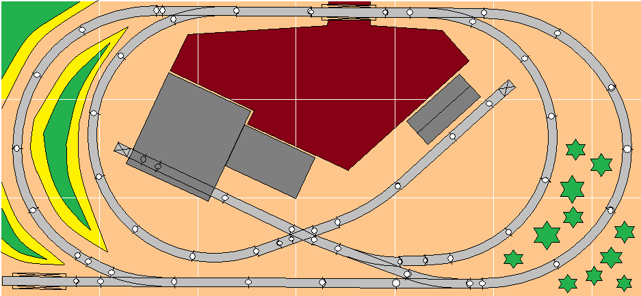 Coal mining layout on a 36x78