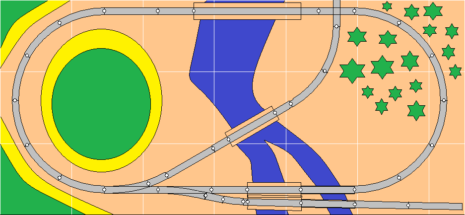 Scenic layout on a 36x78